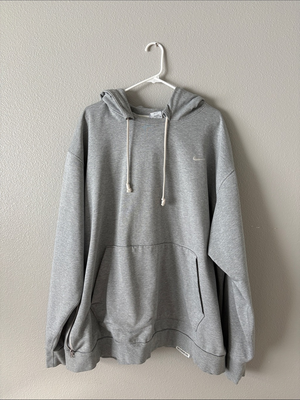 Nike Light Gray Crewneck Hoodie Sweatshirt 4XL